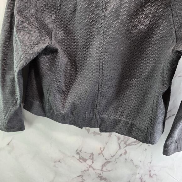 Coquille Blazer Womens 2 XS Gray Crop Jacket Golden Ratio Dynamism - Picture 7 of 13